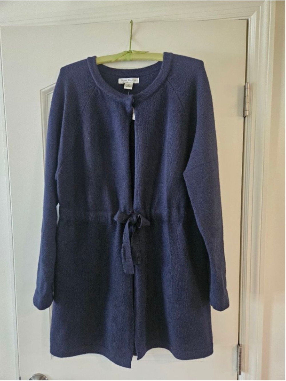 Women's Susan Bristol NWT Navy Merino Wool Cardigan XL - Picture 6 of 11